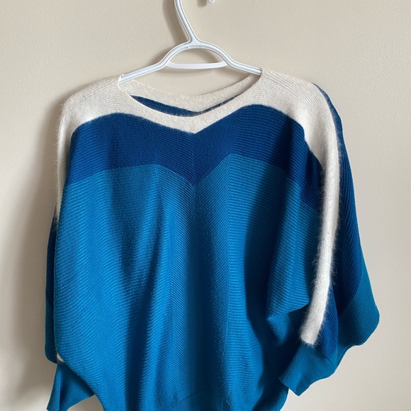 Vintage blue long sleeve sweater - Picture 3 of 4